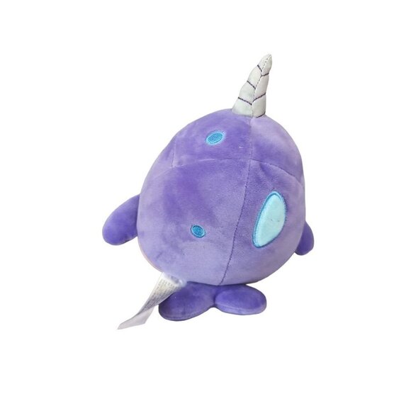 Animal Adventure Purple Narwhal Unicorn Whale Soft Sensory Plush Stuffed Animal - Picture 5 of 9